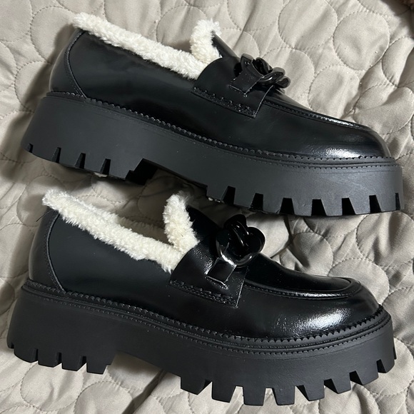 Dolce Vita Chunky loafers Faux Fur size 9 - Picture 6 of 8